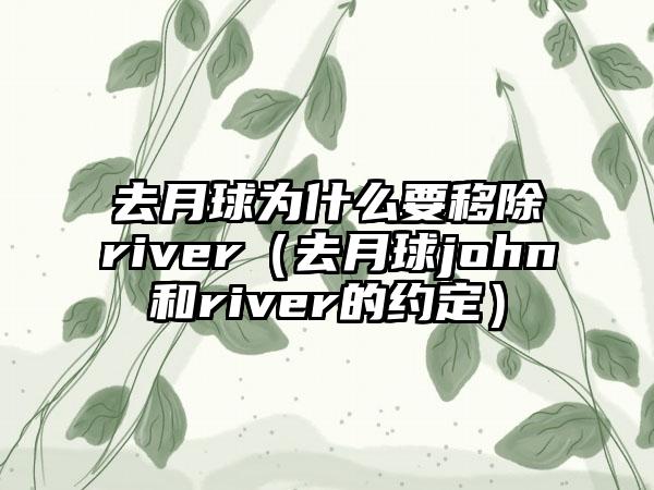 去月球为什么要移除river（去月球john和river的约定）