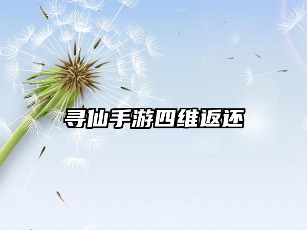 寻仙手游四维返还