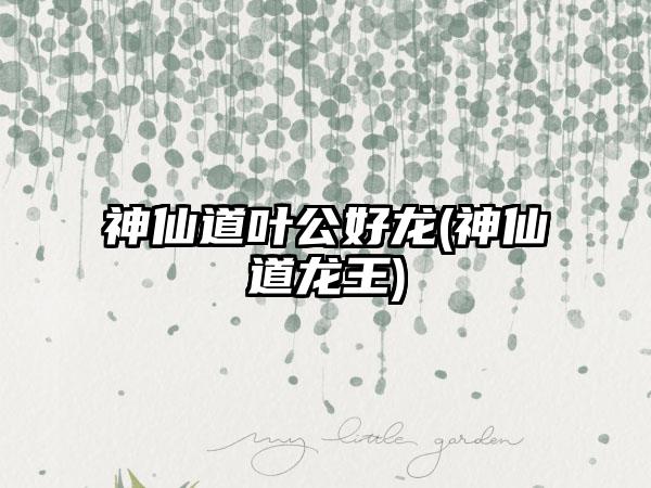 神仙道叶公好龙(神仙道龙王)