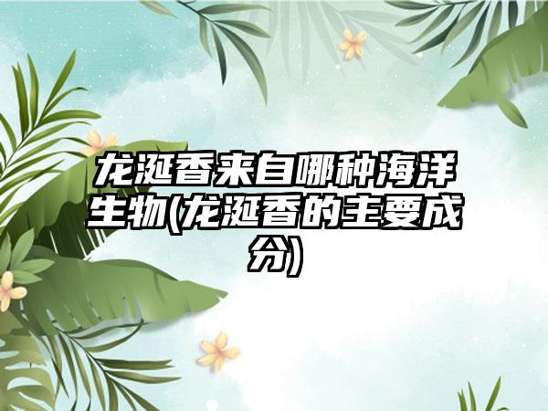 龙涎香来自哪种海洋生物(龙涎香的主要成分)