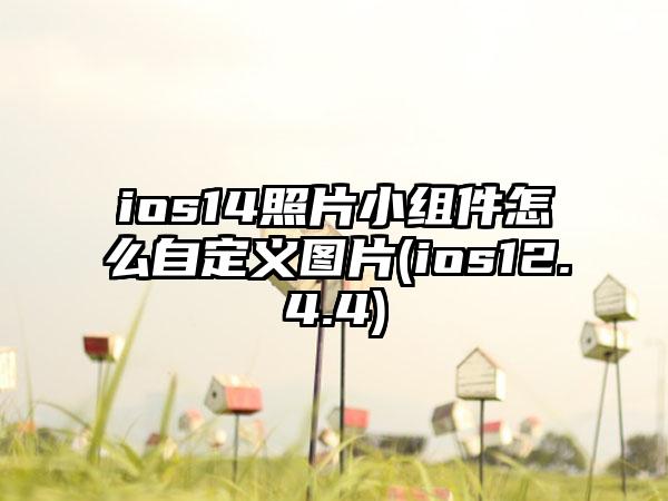 ios14照片小组件怎么自定义图片(ios12.4.4)