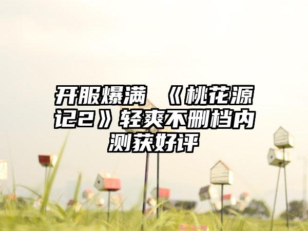 开服爆满 《桃花源记2》轻爽不删档内测获好评
