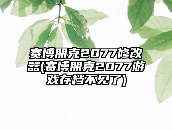 赛博朋克2077修改器(赛博朋克2077游戏存档不见了)