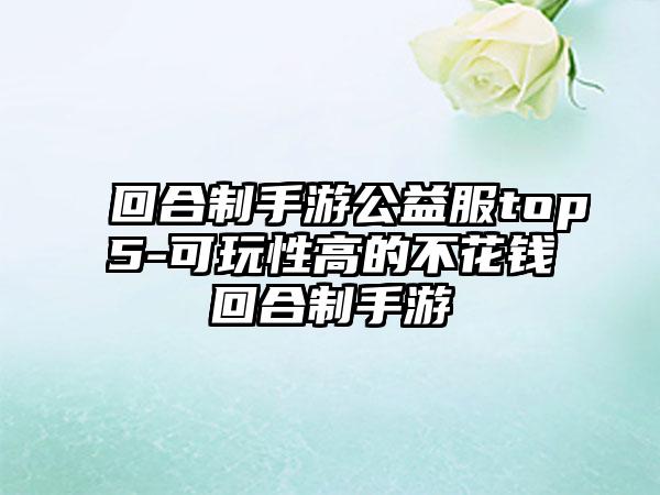 回合制手游公益服top5-可玩性高的不花钱回合制手游
