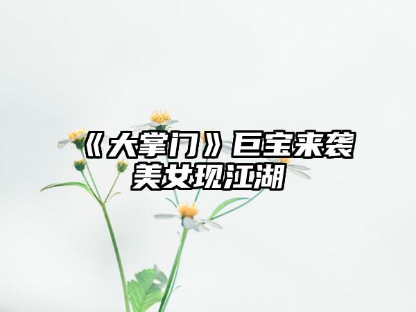 《大掌门》巨宝来袭美女现江湖