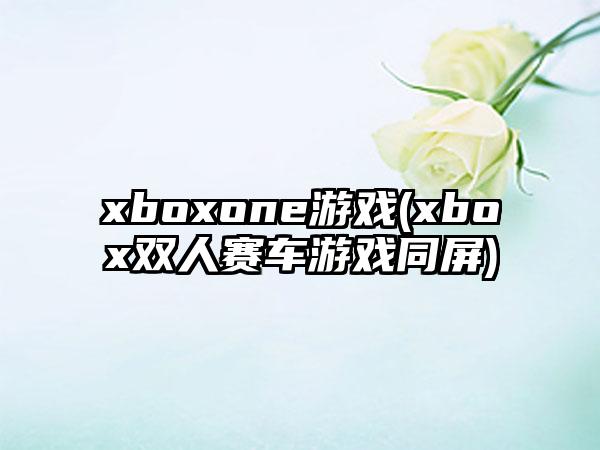 xboxone游戏(xbox双人赛车游戏同屏)