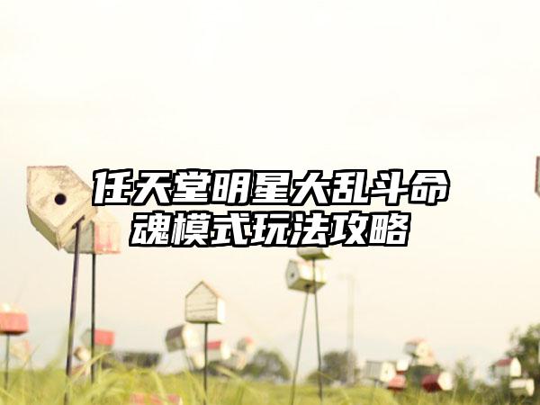 任天堂明星大乱斗命魂模式玩法攻略