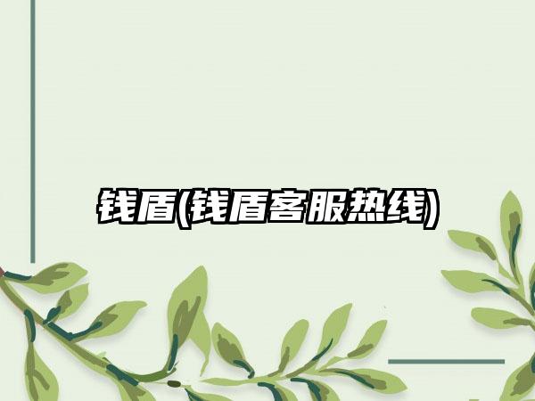 钱盾(钱盾客服热线)