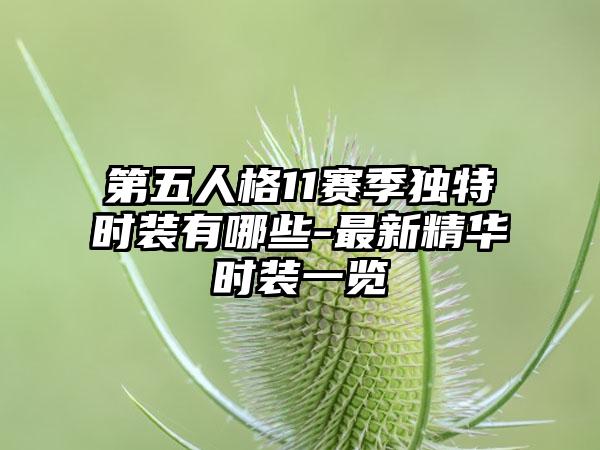 第五人格11赛季独特时装有哪些-最新精华时装一览