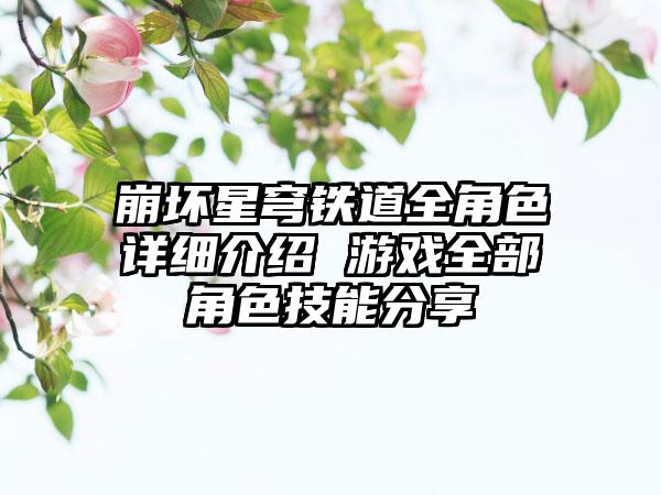 崩坏星穹铁道全角色详细介绍 游戏全部角色技能分享