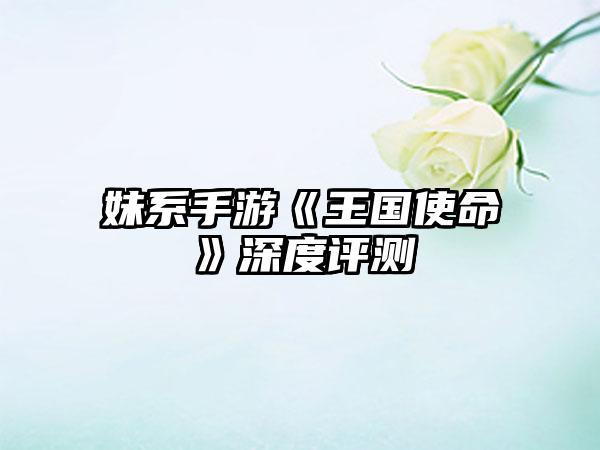 妹系手游《王国使命》深度评测