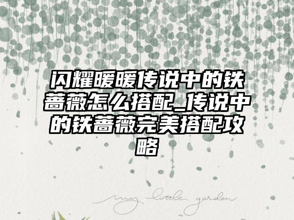 闪耀暖暖传说中的铁蔷薇怎么搭配_传说中的铁蔷薇完美搭配攻略