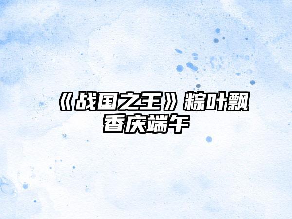 《战国之王》粽叶飘香庆端午