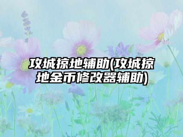 攻城掠地辅助(攻城掠地金币修改器辅助)
