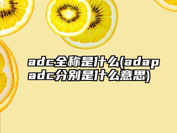 adc全称是什么(adapadc分别是什么意思)