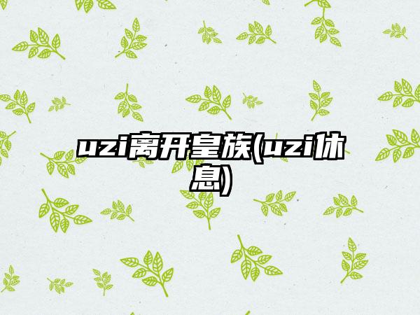 uzi离开皇族(uzi休息)