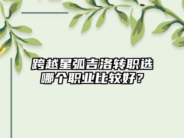 跨越星弧吉洛转职选哪个职业比较好？
