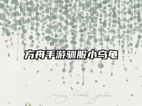 方舟手游驯服小乌龟