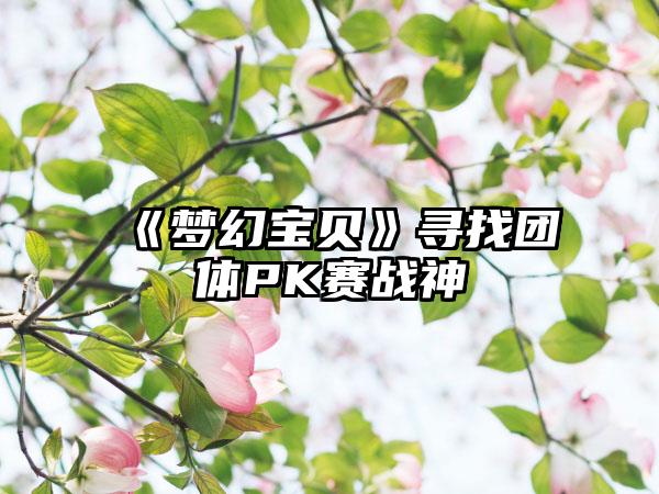《梦幻宝贝》寻找团体PK赛战神