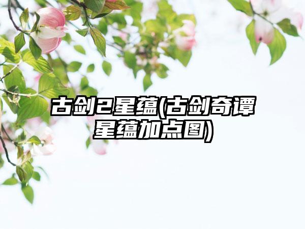 古剑2星蕴(古剑奇谭星蕴加点图)