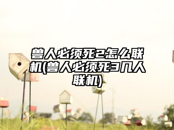 兽人必须死2怎么联机(兽人必须死3几人联机)