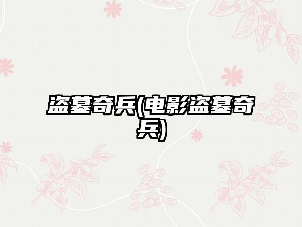 盗墓奇兵(电影盗墓奇兵)