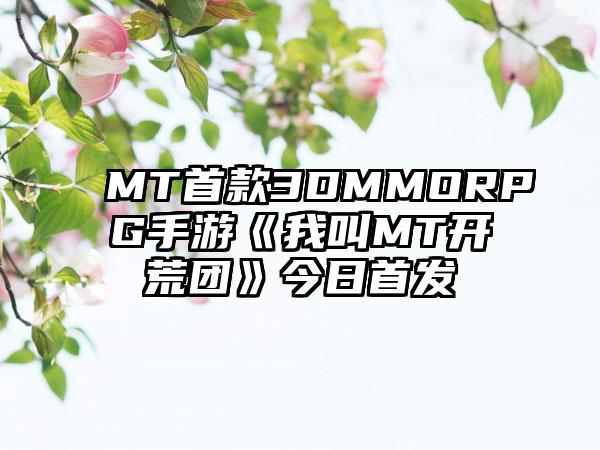 MT首款3DMMORPG手游《我叫MT开荒团》今日首发