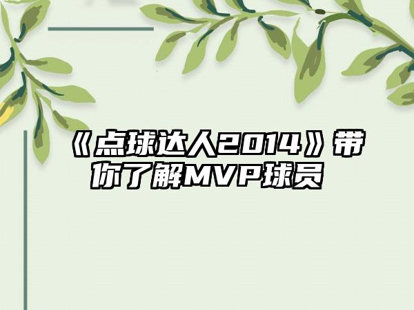 《点球达人2014》带你了解MVP球员