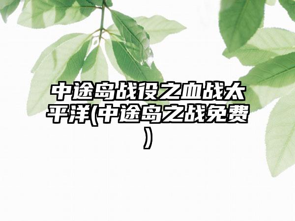 中途岛战役之血战太平洋(中途岛之战免费)