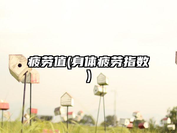 疲劳值(身体疲劳指数)