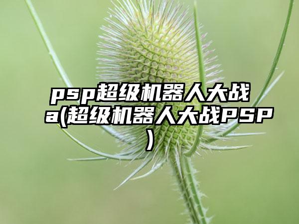 psp超级机器人大战a(超级机器人大战PSP)
