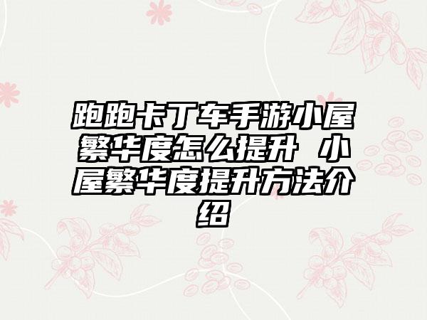 跑跑卡丁车手游小屋繁华度怎么提升 小屋繁华度提升方法介绍