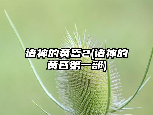 诸神的黄昏2(诸神的黄昏第一部)