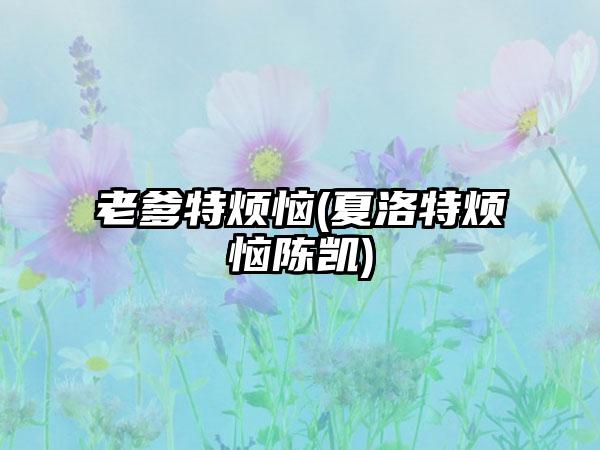老爹特烦恼(夏洛特烦恼陈凯)