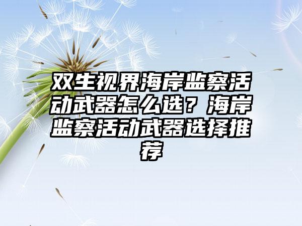 双生视界海岸监察活动武器怎么选？海岸监察活动武器选择推荐