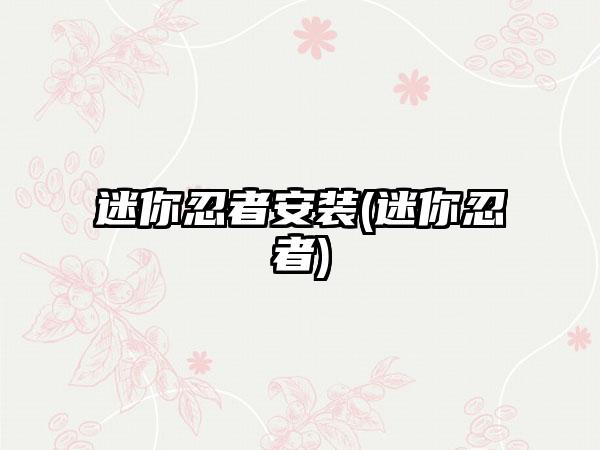 迷你忍者安装(迷你忍者)