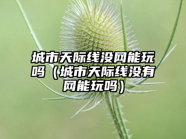 城市天际线没网能玩吗（城市天际线没有网能玩吗）