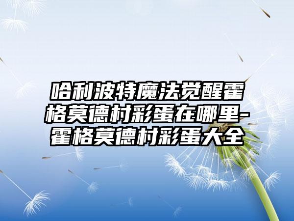 哈利波特魔法觉醒霍格莫德村彩蛋在哪里-霍格莫德村彩蛋大全