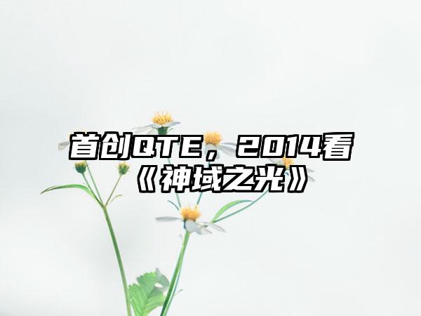首创QTE，2014看《神域之光》