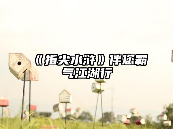 《指尖水浒》伴您霸气江湖行