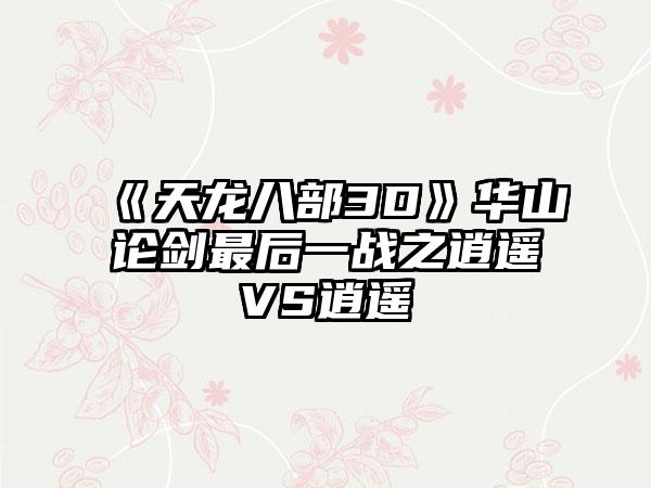 《天龙八部3D》华山论剑最后一战之逍遥VS逍遥