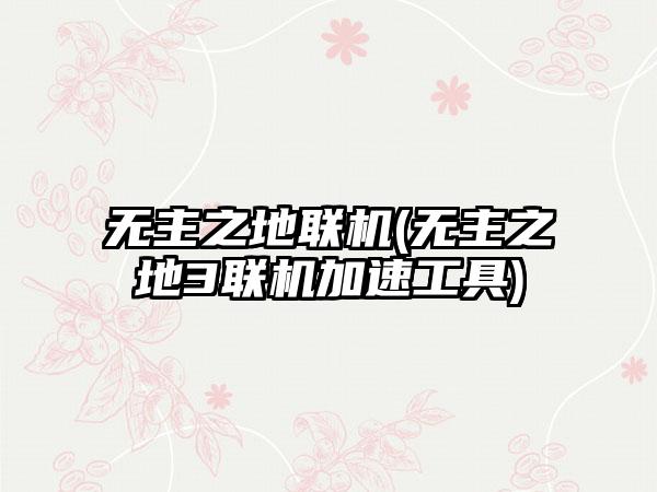 无主之地联机(无主之地3联机加速工具)