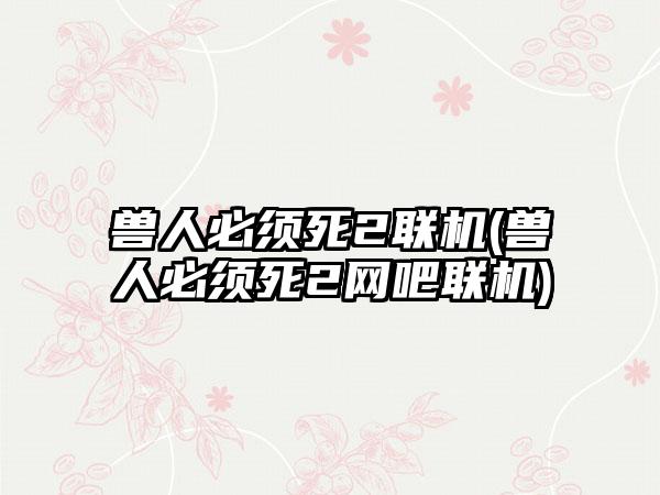 兽人必须死2联机(兽人必须死2网吧联机)