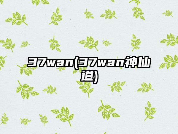 37wan(37wan神仙道)