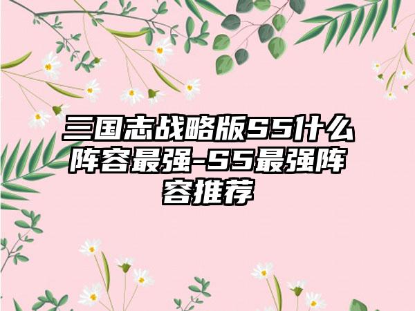 三国志战略版S5什么阵容最强-S5最强阵容推荐