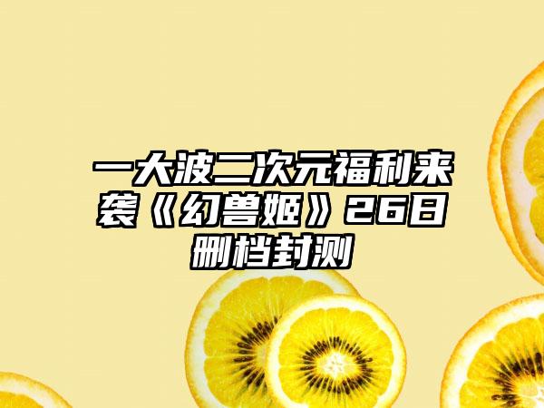 一大波二次元福利来袭《幻兽姬》26日删档封测