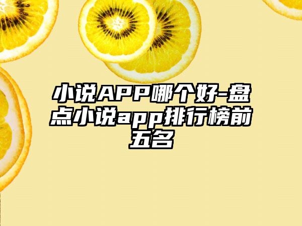 小说APP哪个好-盘点小说app排行榜前五名