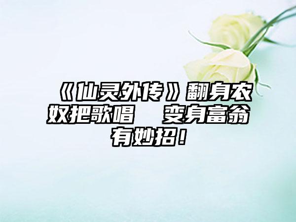 《仙灵外传》翻身农奴把歌唱  变身富翁有妙招！