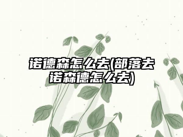 诺德森怎么去(部落去诺森德怎么去)