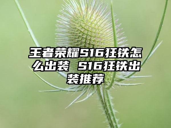 王者荣耀S16狂铁怎么出装 S16狂铁出装推荐